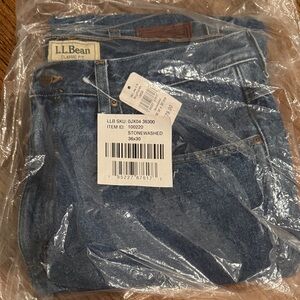 L.L. Bean Relaxed Fit Stonewashed Denim Jeans